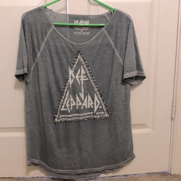 Lucky Brand Tops - Def Leppard Lightweight Studded Tshirt